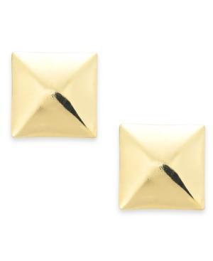 10k Gold Earrings, Small Pyramid Stud Earrings