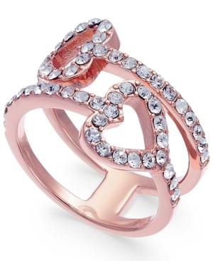 Joan Boyce Pave Double-heart Ring