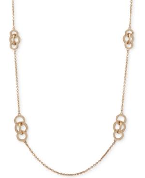 Anne Klein Gold-tone Interlinking Circles 42 Strand Necklace