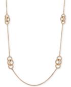 Anne Klein Gold-tone Interlinking Circles 42 Strand Necklace