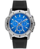 Caravelle New York By Bulova Men's Chronograph Black Silicone Strap Watch 48mm 43a138