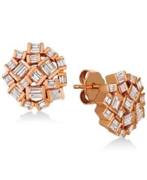 Le Vian Baguette Frenzy Diamond Cluster Earrings (5/8 Ct. T.w.) In 14k Rose Gold
