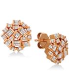 Le Vian Baguette Frenzy Diamond Cluster Earrings (5/8 Ct. T.w.) In 14k Rose Gold