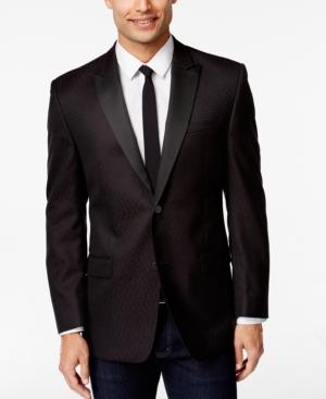 Marc New York Andrew Burgundy Paisley Slim-fit Dinner Jacket