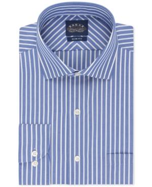 Eagle Slim-fit Non-iron Blue Stripe Dress Shirt