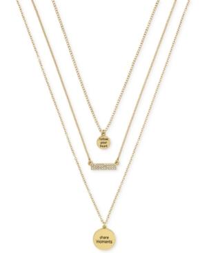 Bcbgeneration Gold-tone Wanderlust 3 Charm Layering Necklace