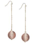 Inc International Concept Two-tone Wrapped Orb Linear Drop Earrings, Created For Macy's