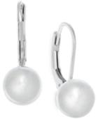 Ball Leverback Earrings In Sterling Silver