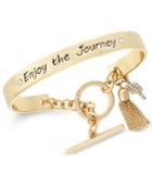 Bcbgeneration Gold-tone Enjoy The Journey Bangle Bracelet