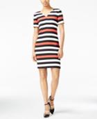 Armani Exchange Striped V-neck Dress