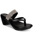 Callisto Elora Thong Platform Wedge Sandals Women's Shoes