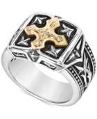 Scott Kay Men's Two-tone Ring In Sterling Silver And 18k Gold