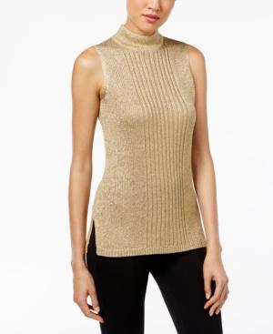 Calvin Klein Metallic Mock-neck Sweater