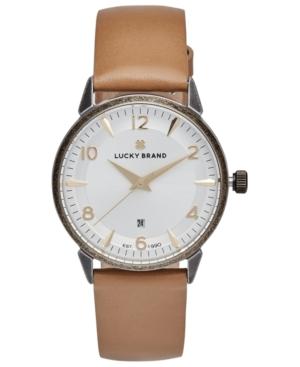 Lucky Brand Women's Torrey Brown Leather Strap Watch 34mm