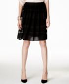 Alfani Pull-on Textured Mesh Skirt, Only At Macy's