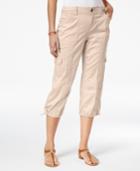 Style & Co Petite Bungee-hem Cargo Capri Pants, Created For Macy's