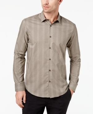 Alfani Men's Cross-print Shirt, Created For Macy's