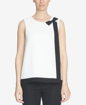 Cece Sleeveless Bow Blouse