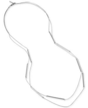 Kenneth Cole New York Silver-tone Bar-link Long Length Necklace