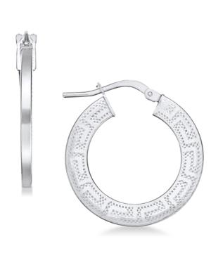 Giani Bernini Small Greek Key Hoop Earrings, Created For Macy's