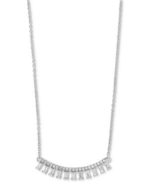 Effy Diamond Baguette Drop 18 Collar Necklace (1/2 Ct. T.w.) In 14k White Gold