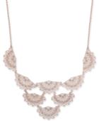 I.n.c. Rose Gold-tone Crystal Filigree Fan Statement Necklace, 18 + 3 Extender, Created For Macy's