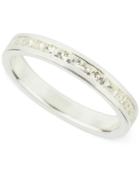 White Topaz (1 C.t.t.w.) Channel-set Eternity Band In Sterling Silver