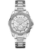 Guess Watch, Women's Crystal-accent Stainless Steel Bracelet 42mm U0286l1