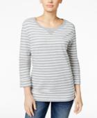 Karen Scott Petite Studded Sweatshirt, Only At Macy's