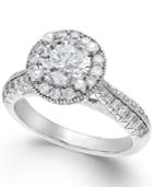 Certified Diamond Engagement Ring In 18k White Gold (2 Ct. T.w.)