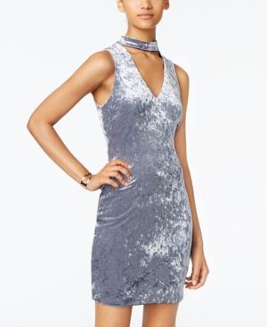 As U Wish Juniors' Velvet Choker Dress