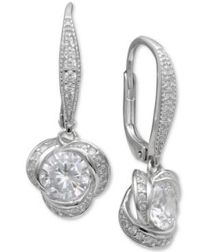 Giani Bernini Cubic Zirconia Love Knot Drop Earrings, Created For Macy's