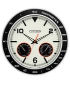 Citizen Outdoor Black & Silver-tone Wall Clock