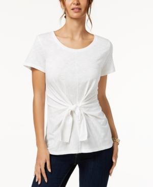 Style & Co Tie-front Top, Created For Macy's