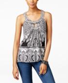 Inc International Concepts Petite Embellished Keyhole Halter Top, Only At Macy's