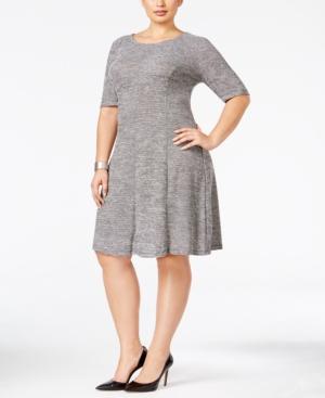 Connected Plus Size Knit A-line Dress