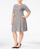 Connected Plus Size Knit A-line Dress