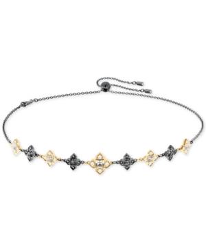 Swarovski Millennium Two-tone Crystal Adjustable 11-3/4 Choker Necklace
