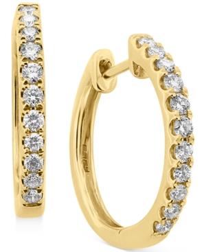 Pave Classica By Effy Diamond Hoop Earrings (1/2 Ct. T.w.) In 14k Yellow, White Or Rose Gold