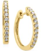 Pave Classica By Effy Diamond Hoop Earrings (1/2 Ct. T.w.) In 14k Yellow, White Or Rose Gold