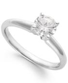 Certified Diamond Solitaire Ring In 18k White Gold (1 Ct. T.w.)