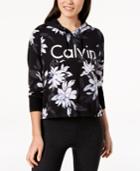 Calvin Klein Performance Printed Cropped Hoodie