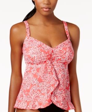 Swim Solutions Ruffled Tankini Top Women's Swimsuit