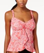 Swim Solutions Ruffled Tankini Top Women's Swimsuit