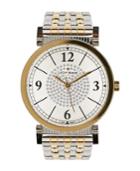 Lucky Brand Womens Carmel White Glitz Bracelet Watch 34 Mm