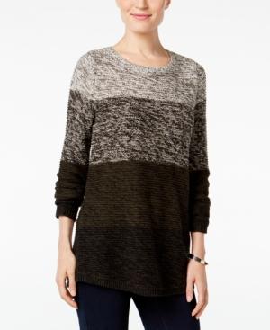 Style & Co. Colorblocked Marled Sweater, Only At Macy's