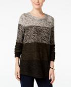 Style & Co. Colorblocked Marled Sweater, Only At Macy's