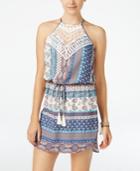 B Darlin Juniors' Printed Halter High-low Dress