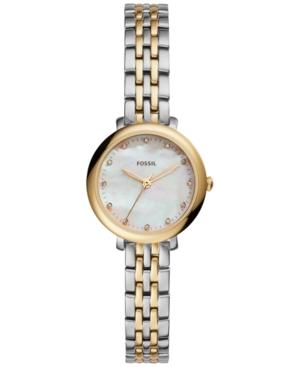 Fossil Women's Jacqueline Two-tone Stainless Steel Bracelet Watch 26mm Es4030
