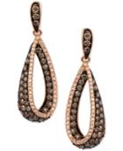 Effy Diamond Teardrop Earrings (1-1/3 Ct. T.w.) In 14k Rose Gold
